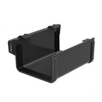 Plastové OKAPY -  Spojka žlabu HRANATÁ 135mm grafitová